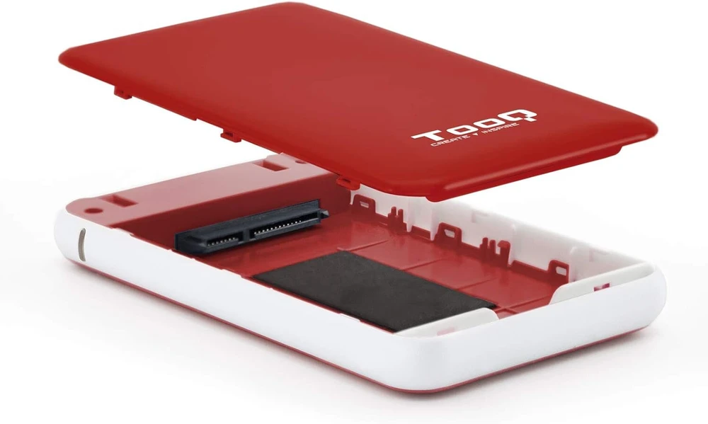Blendend išorinis 2.5" 9.5mm Sata kietojo disko dėklas su Usb 3.1 Gen1 jungtimi, elegantiškos raudonos spalvos, puikiai tinka greitai ir stilingai išplėsti jūsų kompiuterio atmintį, užtikrina duomenų perdavimą, 124761