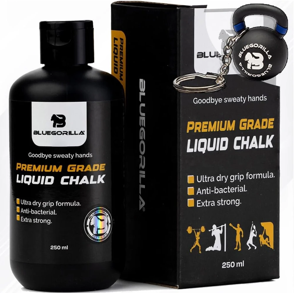 Bluegorilla skystas kreidos sporto salės, kreidos riedulys, itin sausas 250 ml magnio gimnastikos magnio laipiojimo kreidos sporto salės jėgos trikovės, sunkiosios atletikos, crossfit, kalistenikos