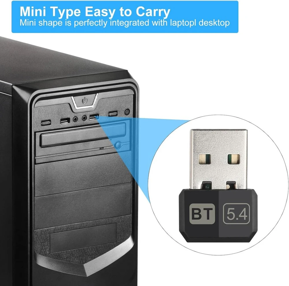 Bluetooth 5.4 Usb adapteris kompiuteriui, belaidis ryšys
