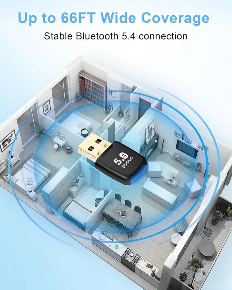 Bluetooth 5.4 Usb adapteris Pc, nešiojamam kompiuteriui, Edr