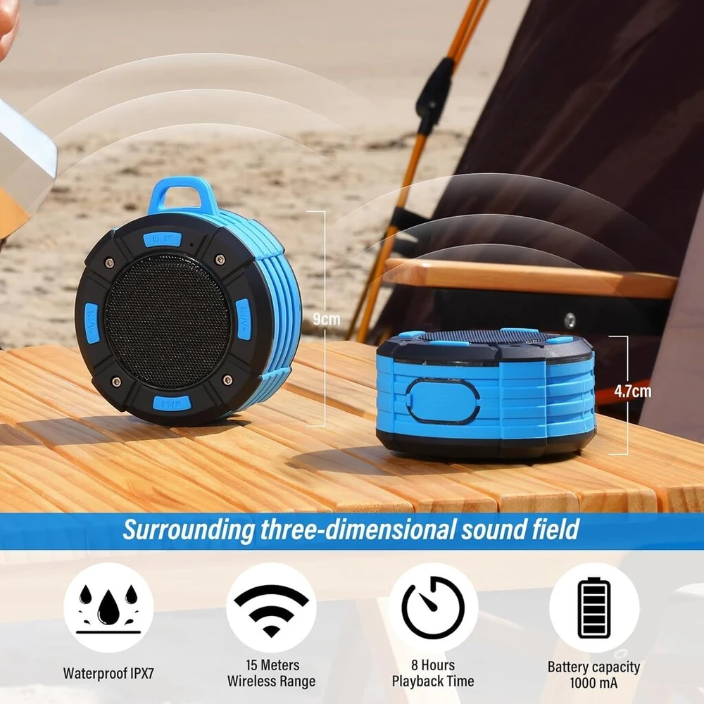 Kompiuterio kolonėlės Bluetooth kolonėlė, nešiojama bluetooth kolonėlė dušui, atspari vandeniui bluetooth kolonėlė dušui, bluetooth fm radijas dušui, baseinui, kelionėms