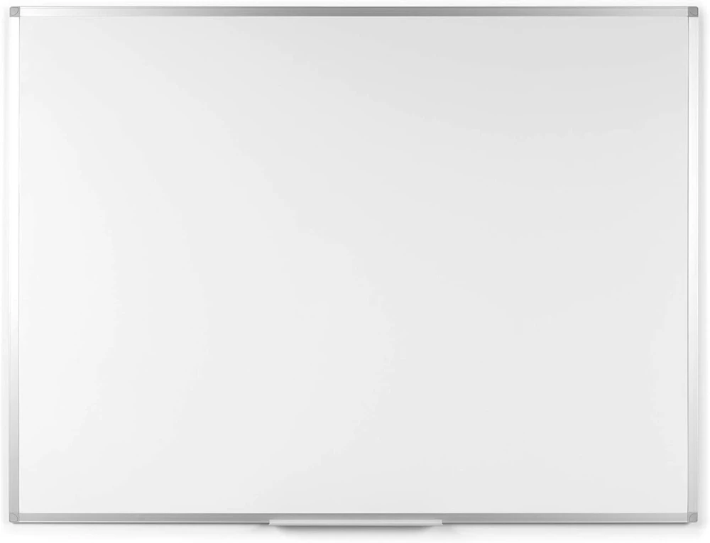 Boardsplus - magnetinė lenta, emaliuotas paviršius - 105 x 75 cm - magnetinė lenta su aliuminio rėmu ir rašiklių dėklu