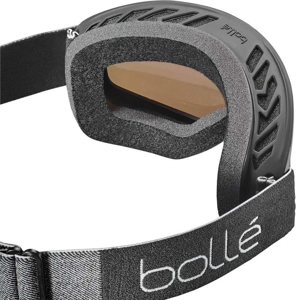 Bollé - freeze plus slidinėjimo akiniai matinė juoda, vermillon juodas chrome cat 3, sniego akiniai unisex suaugusiems, m