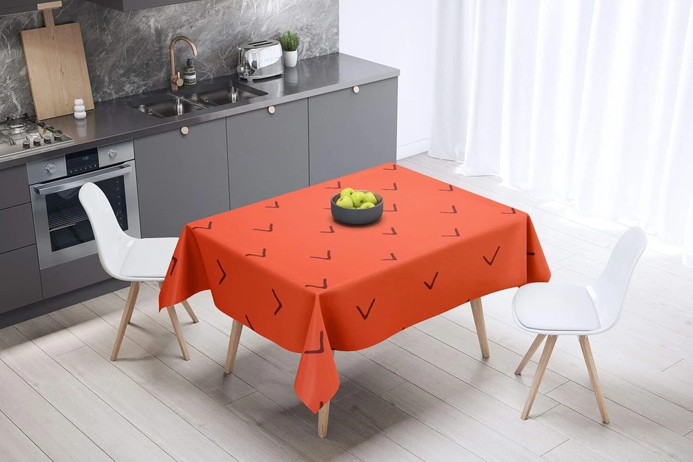 Bonamaison virtuvės dekoratyvinė staltiesė oranžinė bordo 140 x 140 cm - sukurta ir pagaminta Turkijoje