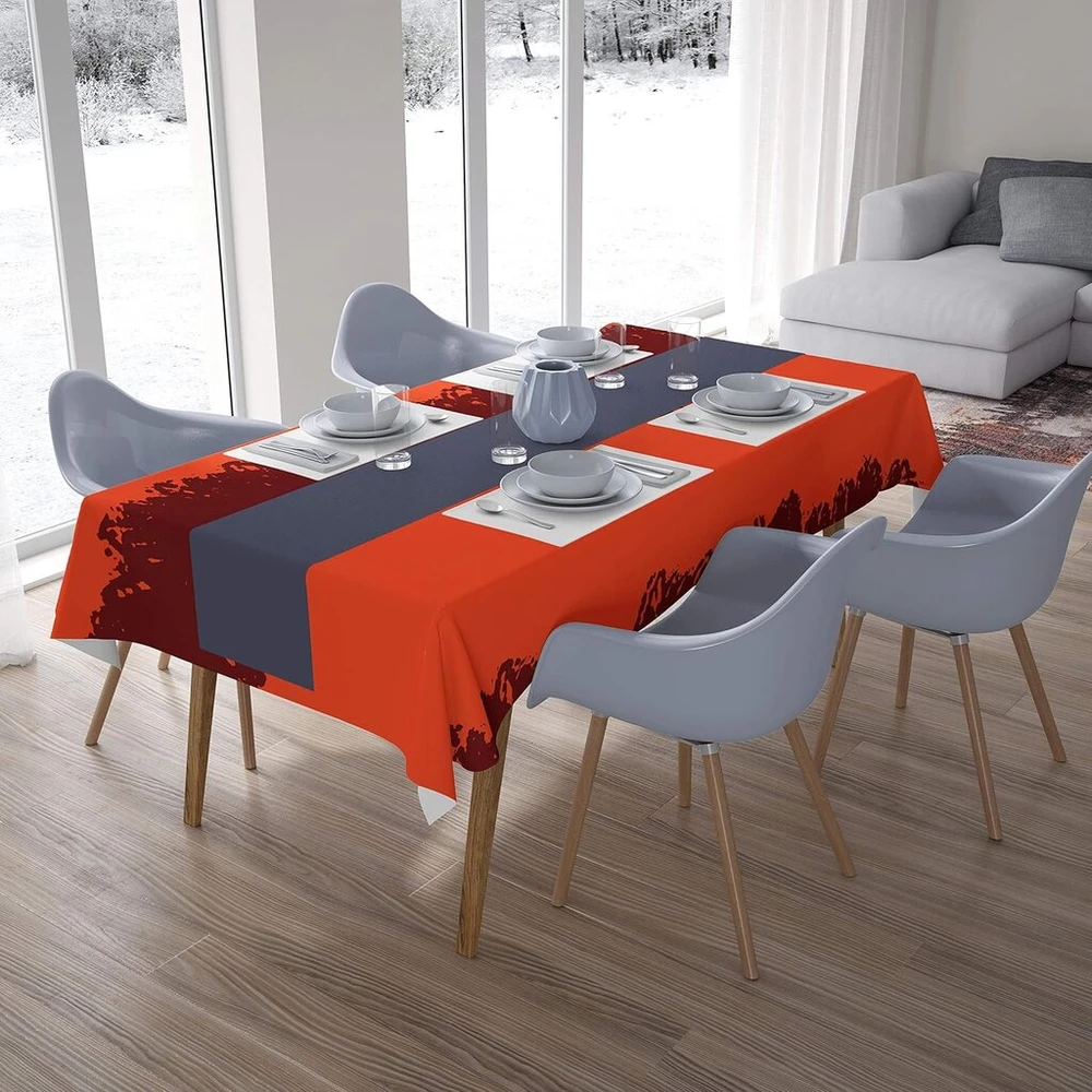Bonamaison virtuvės dekoratyvinė staltiesė oranžinė bordo 140 x 200 cm - sukurta ir pagaminta Turkijoje