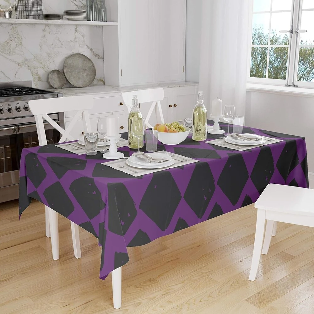 Bonamaison virtuvės dekoratyvinė staltiesė violetinė juoda 140 x 160 cm - sukurta ir pagaminta Turkijoje