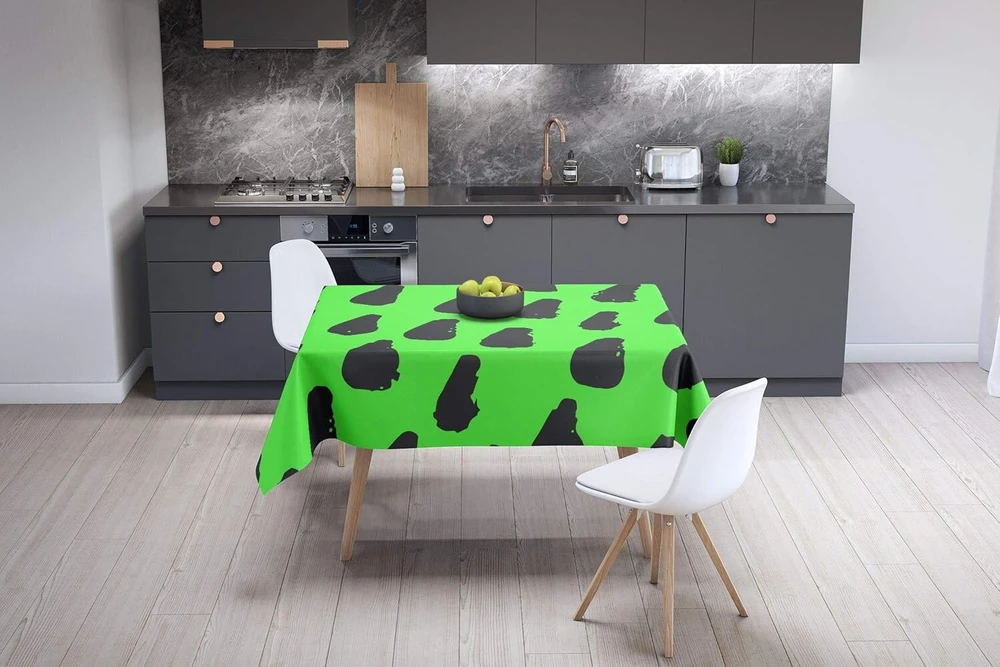 Bonamaison virtuvės dekoratyvinė staltiesė neoninė žalia dūmų 140 x 140 cm - sukurta ir pagaminta Turkijoje