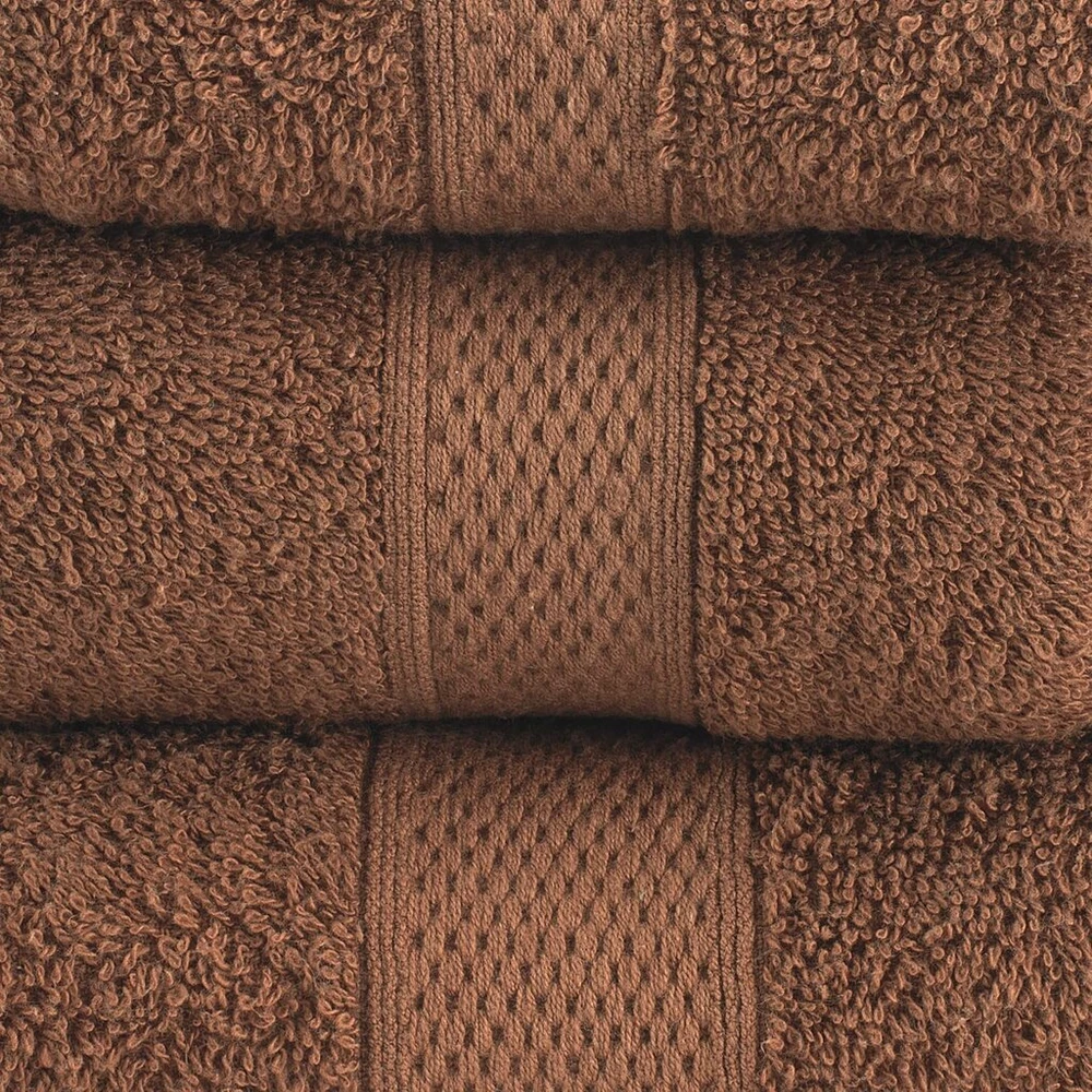 Rankšluostis Boncasa rankšluosčių rinkinys - 100% šukuotinė medvilnė (ne regeneruota) - kokybiškas žiedinis verpimas - švelnus prisilietimas - 450 g/m2 (ruda, 3 dalių rinkinys)