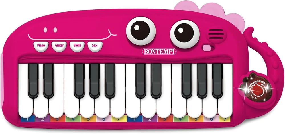 Bontempi | Playkeys 24 klavišų žaislinė klaviatūra mažiesiems muzikantams rožinė 300 x 140 x 40 mm