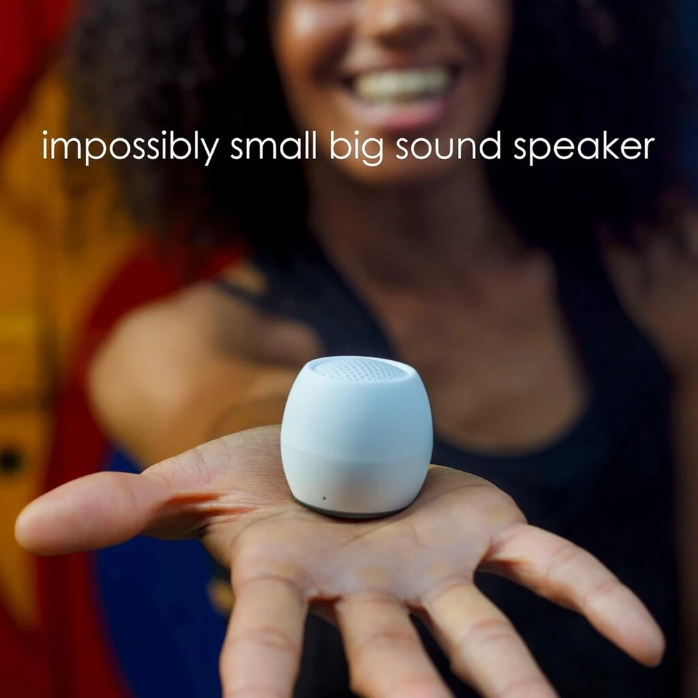 Kompiuterio kolonėlės Boompods Zero Bluetooth garsiakalbis, galingas vandeniui atsparus mini garsiakalbis su dvigubo susiejimo galimybe ir belaidžiu mikrofonu su dideliu garsu