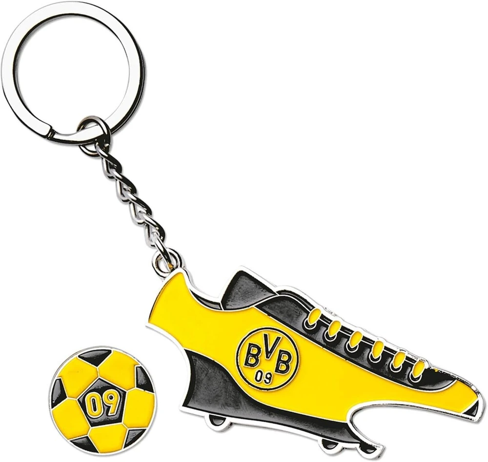 Borussia Dortmund Bvb raktų pakabukas su pirkinių žetonu ir atidarytuvu