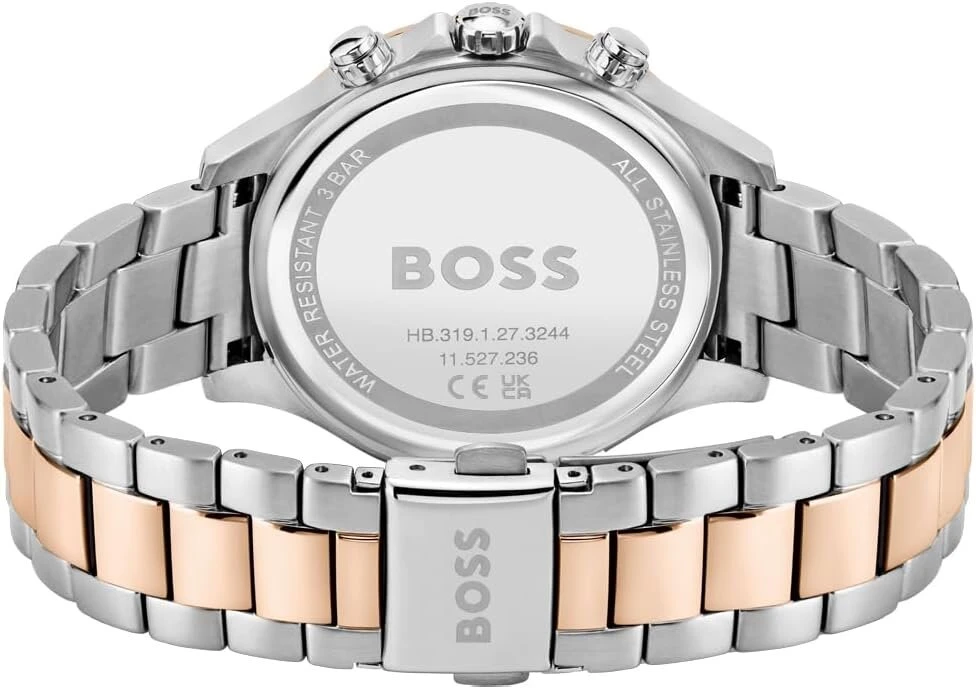 Boss Hera Collection kvarcinis laikrodis su daugialypiu ciferblatu moterims su dviejų atspalvių nerūdijančio plieno apyranke - 1502564, įvairiaspalvis, klasikinis; puošnus