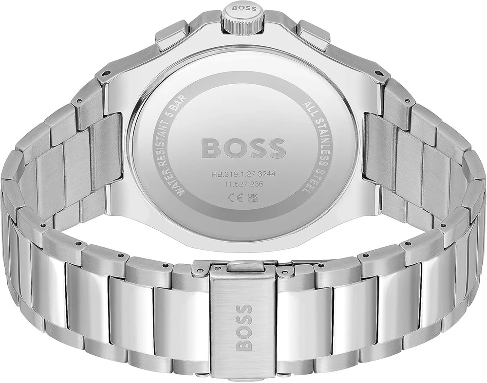Boss Taper Chronograph Vyriškas Laikrodis Sidabro Apyranke