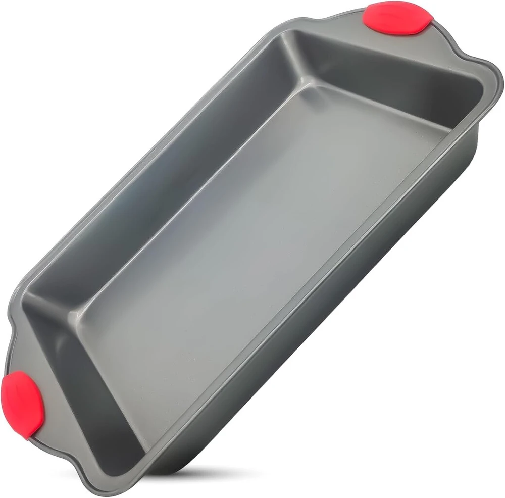 Boxiki Kitchen Premium stačiakampė anglinio plieno torto forma 9 x 13 cm, patvari kepimo forma orkaitės skanėstams ir lakštiniams pyragams, netoksiška, be Ptfe ir Pfoa