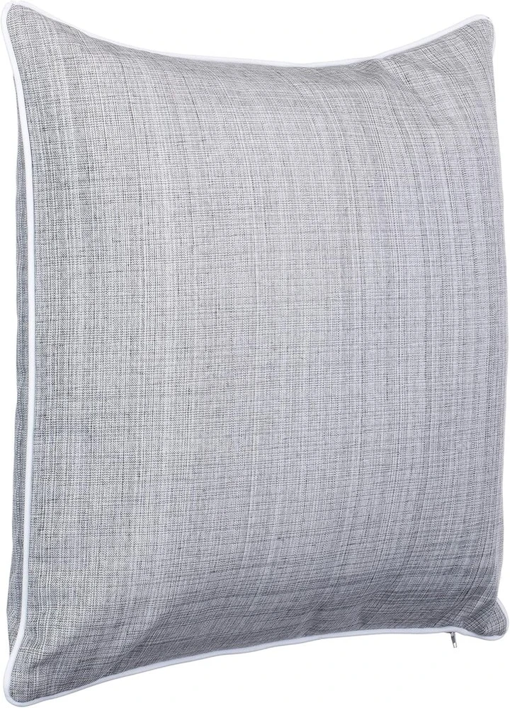 Brandsseller 2 lauko pagalvėlių užvalkalų rinkinys, 45 x 45 cm, atsparūs oro sąlygoms dekoratyviniai pagalvėlių užvalkalai lino išvaizdos, vandeniui atstumiantys dekoratyviniai pagalvėlių užvalkalai su užtrauktuku sodui, balkonui ir terasai, šviesiai pilk