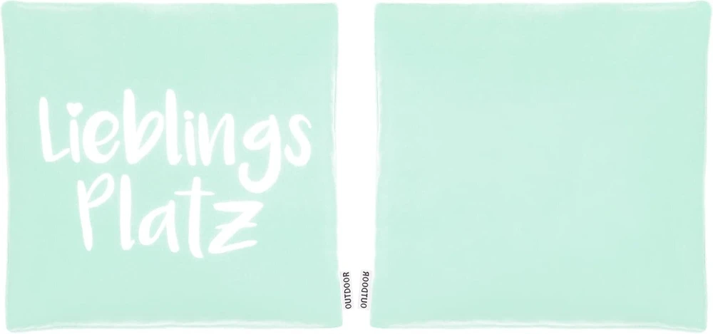 Brandsseller lauko pagalvėlės užvalkalas 45 x 45 cm sodo pagalvėlės užvalkalas Favourite Place su užtrauktuku, atsparus vandeniui ir purvui - mėtų spalvos