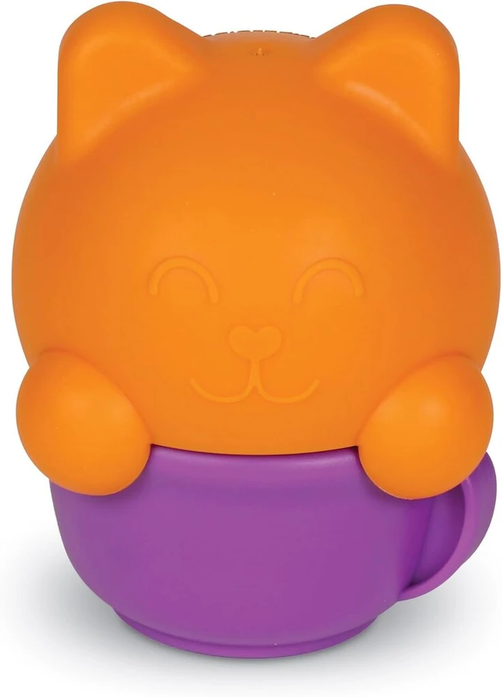 Brightkins Kitty Tea Cup Treat Dispenser, skanėstų dozatorius šunims, interaktyvus šunų žaidimas nuo nuobodulio, smegenų lavinimo žaidimas, dovanos šunims, žaidimas šunims gimtadienio proga