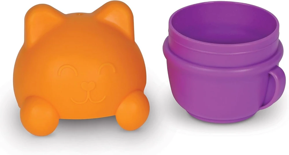 Brightkins Kitty Tea Cup Treat Dispenser, skanėstų dozatorius šunims, interaktyvus šunų žaidimas nuo nuobodulio, smegenų lavinimo žaidimas, dovanos šunims, žaidimas šunims gimtadienio proga