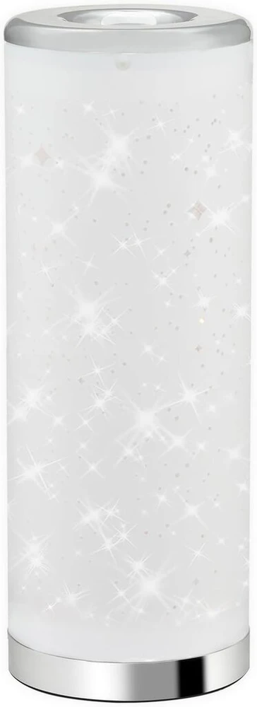Briloner Leuchten 7332-018 led stalinė lempa su žvaigždžių efektu, laidiniu jungikliu, 5 w, 400 liumenų, 3000 kelvinų, balta/chromuota, 352 x 131 mm (a x s)