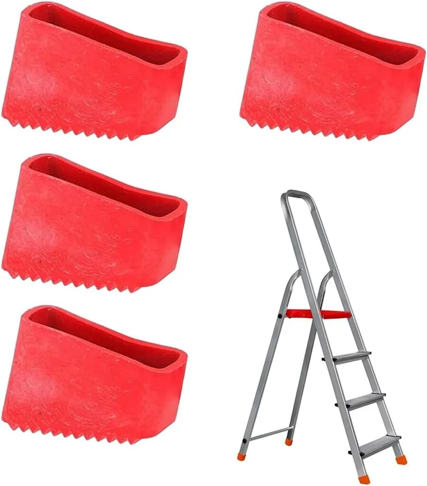 Briota 4 dalių 50 x 20 mm atsarginės kopėčių kojelės, guminės kopėčių kojelės, neslystančios kopėčių kojelės, guminės kopėčių kojelės, universalūs kopėčių kojelių dangteliai namų meistrams