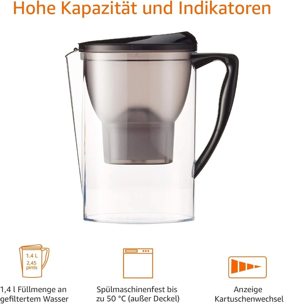 BRITA Filtro ąsotis 2.3l, juodas
