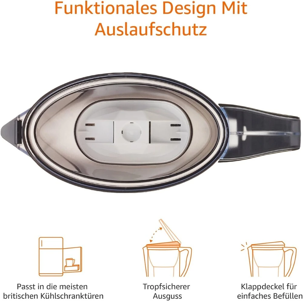 BRITA Filtro ąsotis 2.3l, juodas