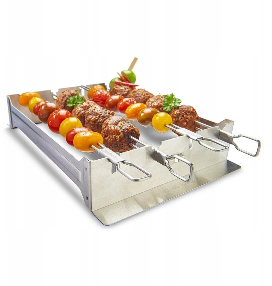 Broil King iešmelių rinkinys 4 dvigubi plieniniai iešmeliai Stand (69138)