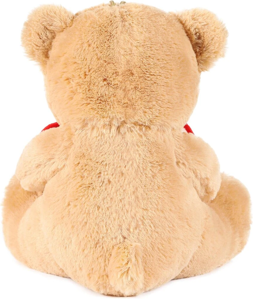 Brubaker meškiukas su širdele raudonas smėlio spalvos - Lieblingsmensch - 25 cm arba 35 cm - pliušinis meškiukas, minkštas žaislas - rudas šviesiai rudas