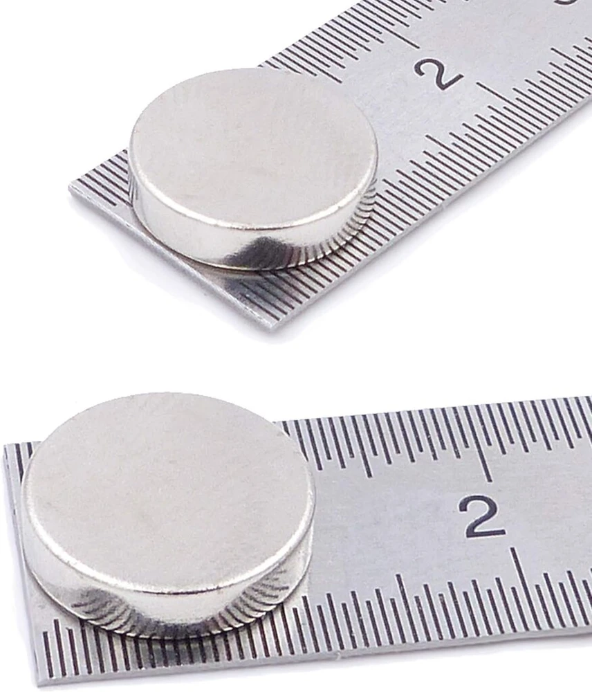 Brudazon 10 mini diskiniai magnetai 12 x 3 mm N52 stipriausio lygio neodimio magnetai itin stiprūs magnetai modeliavimui, nuotraukoms, lentoms, skelbimų lentoms, šaldytuvams, rankdarbiams, ypač stiprus magnetinis diskas