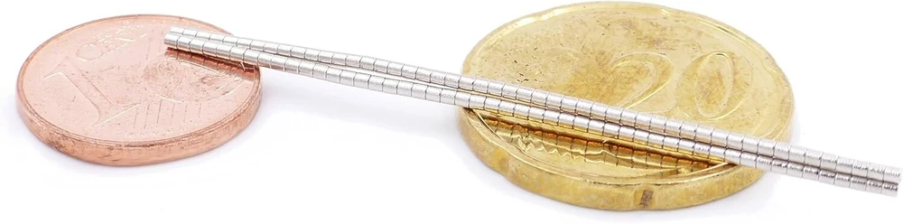 Brudazon 15 mini diskiniai magnetai 1 x 1 mm N52 stipriausio lygio neodimio magnetai itin stiprūs magnetai modeliavimui, nuotraukoms, lentai, skelbimų lentai, šaldytuvui, rankdarbiams, itin stiprus magnetinis diskas