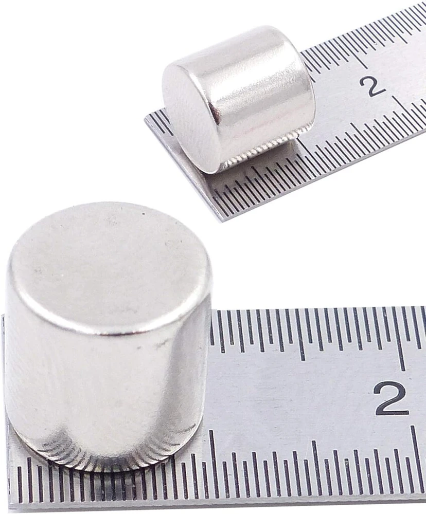 Brudazon 5 mini diskiniai magnetai 10 x 10 mm N52 stipriausio lygio neodimio magnetai itin stiprūs magnetai modeliavimui, nuotraukoms, lentai, skelbimų lentai, šaldytuvui, rankdarbiams, ypač stiprus magnetinis diskas