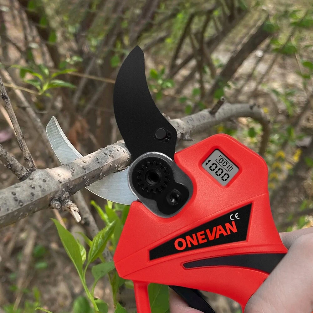 Brushless elektrinės genėjimo žirklės 50 mm 2 pavaros akumuliatorinės žirklės +2 akumuliatoriai