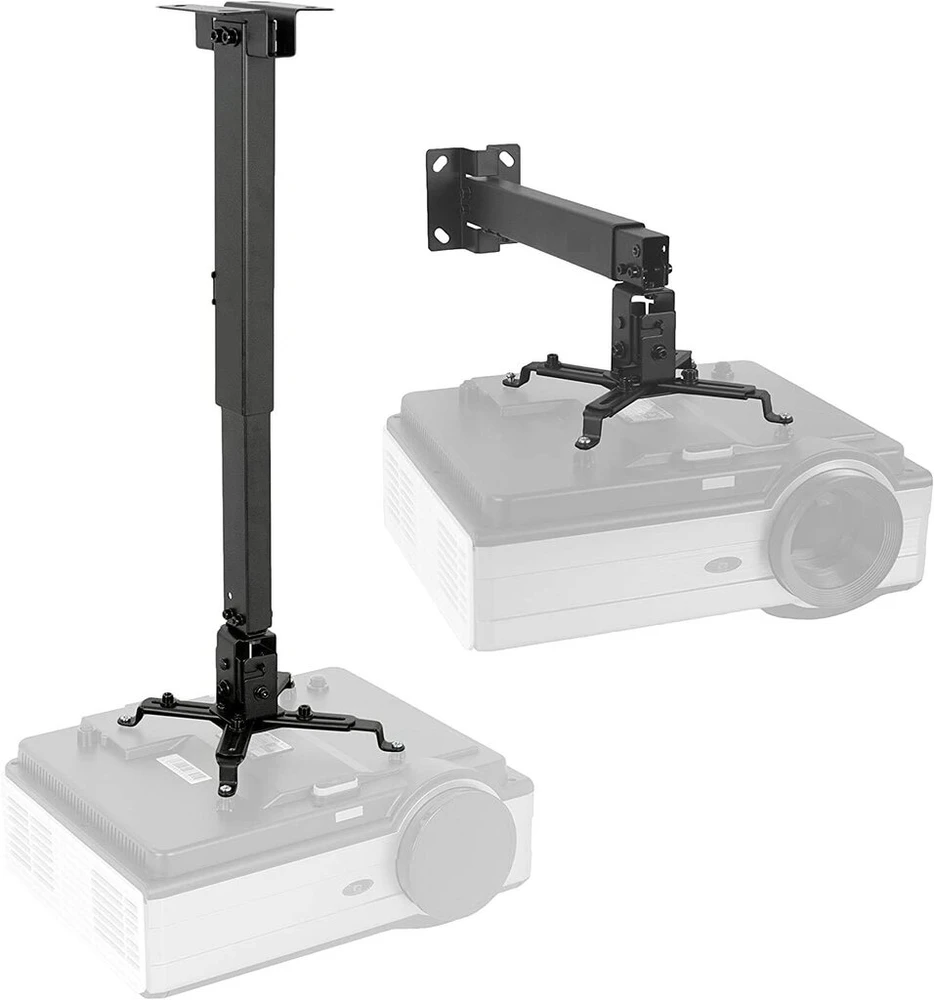 Bufan universalus projektoriaus lubų laikiklis, universalus projektoriaus lubų/sieninis laikiklis, pakreipiamas, didelė mechaninė apkrova 20 kg