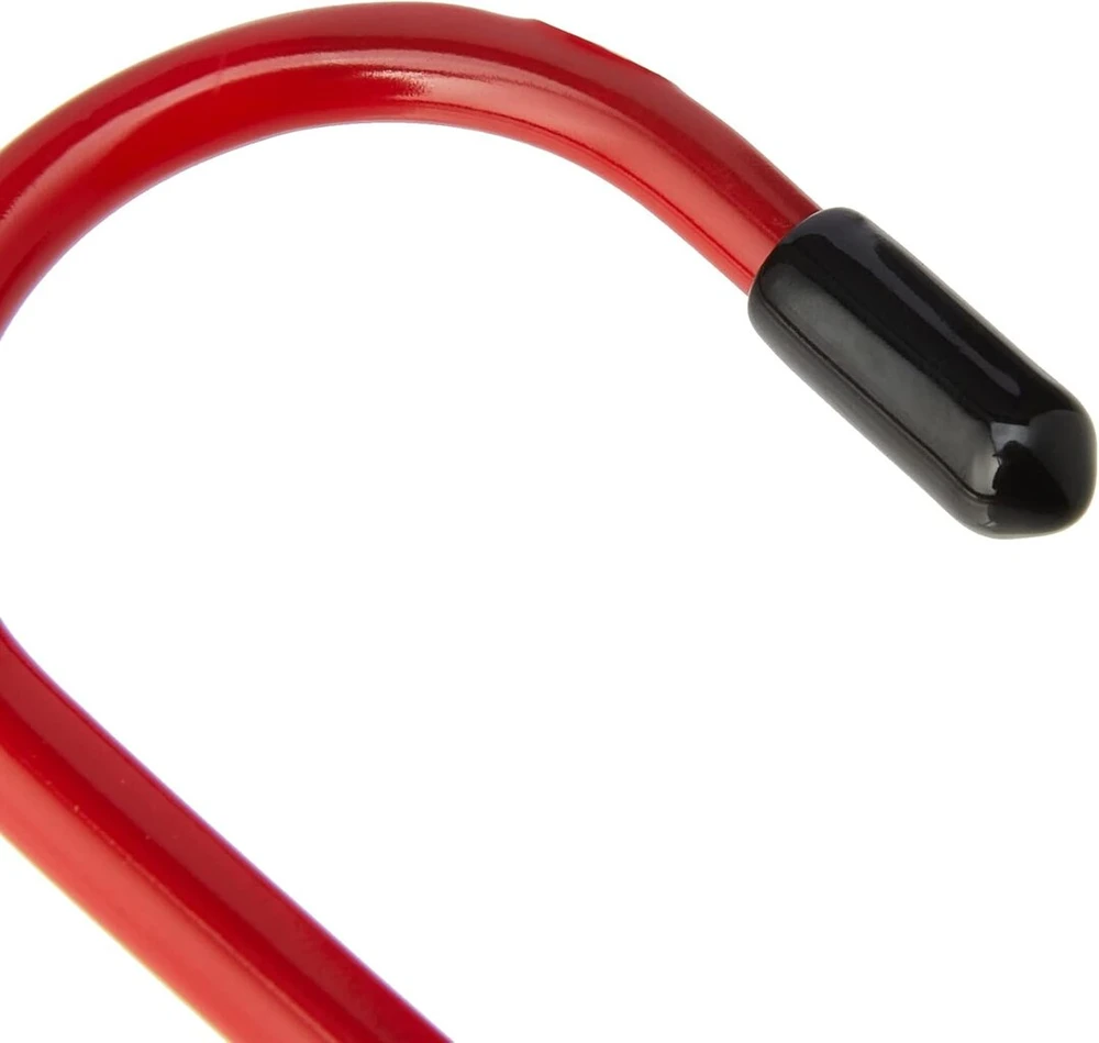 Bulk Hardware Bh01913 raudonas plastiku dengtas S formos virtuvės kabliukas, 100 mm (4 colių) - 2 vnt.