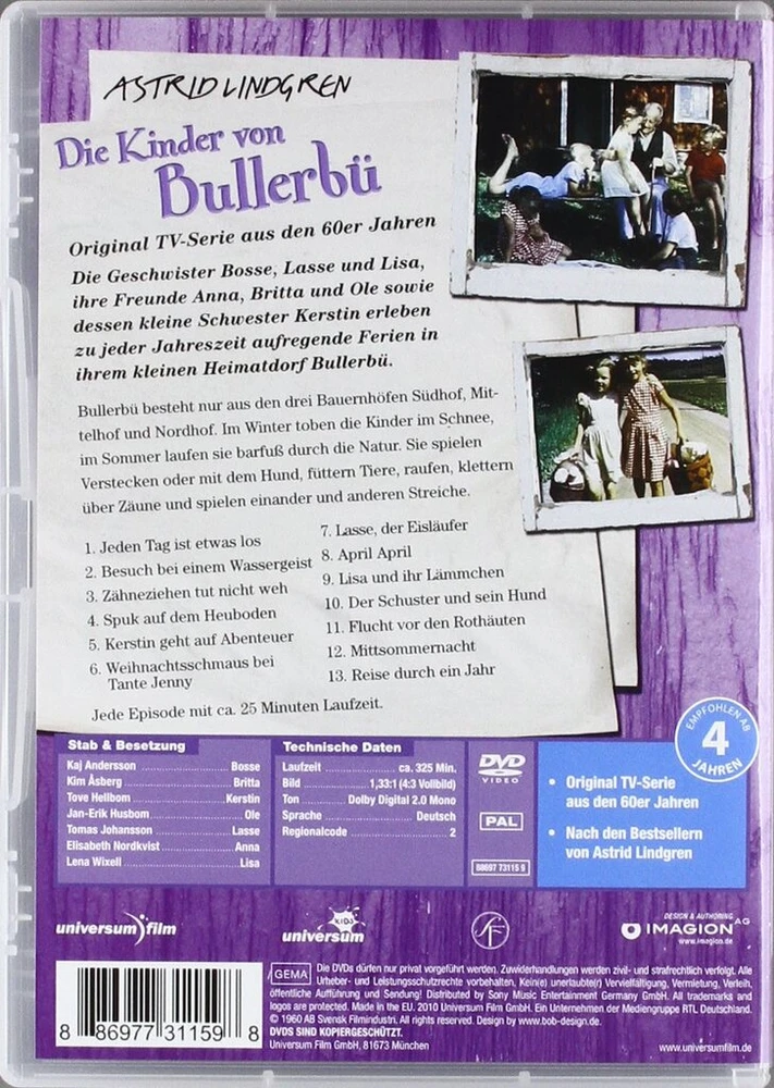 Vinilinė plokštelė Bullerbių vaikai - serialas [2 Dvd]