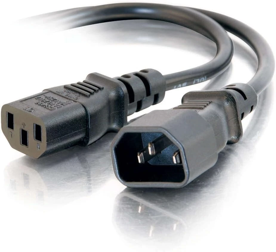 C2g 1.2m 16awg 250 voltų kompiuterio maitinimo ilgintuvas (iec320 c13–iec320 c14)