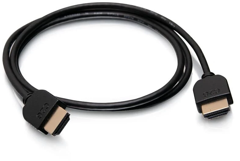 C2g 3 m lankstus didelės spartos hdmi kabelis su žemo profilio jungtimis, suderinamas su XBOX One, XBOX Series S, Blu-ray, Dvd, Ps4, Ps5, Smart Tv, Soundbar ir monitoriais