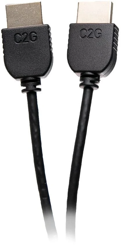 C2g 3 m lankstus didelės spartos hdmi kabelis su žemo profilio jungtimis, suderinamas su XBOX One, XBOX Series S, Blu-ray, Dvd, Ps4, Ps5, Smart Tv, Soundbar ir monitoriais