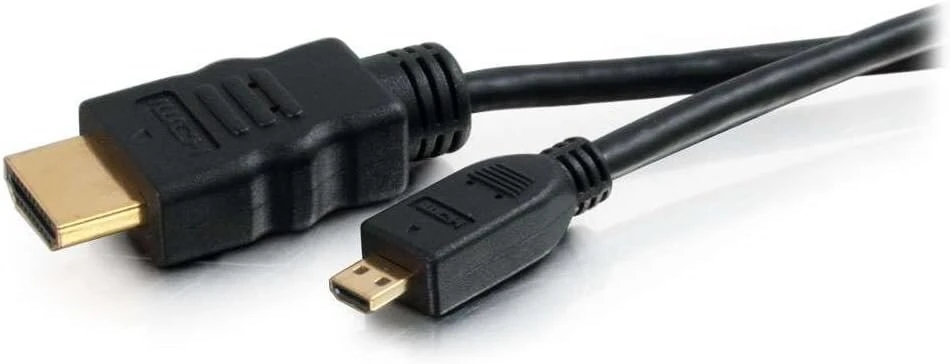 C2g 50615 didelės spartos hdmi į micro hdmi kabelis su ethernet, skirtas 4k įrenginiams, juodas (1,82 metro)