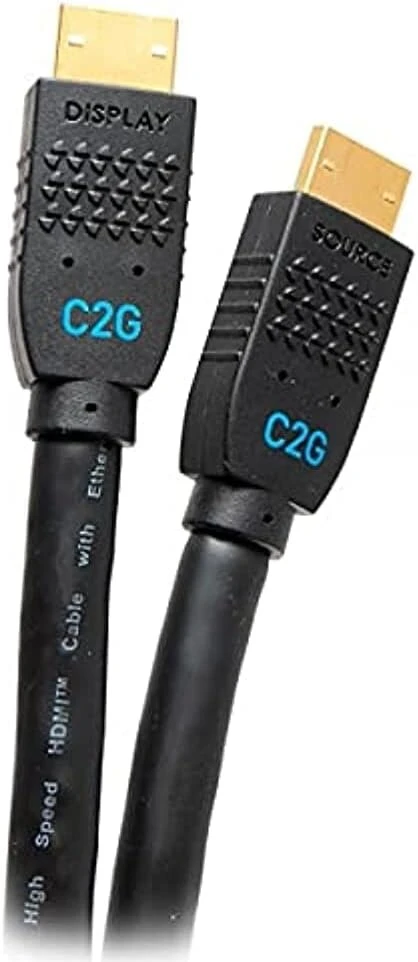 C2g 7.6m Performance Series itin lankstus aktyvus didelės spartos Hdmi® kabelis - 4k 60hz, skirtas montuoti sienoje, Cmg (ft4) įvertintas, suderinamas su XBOX, Blu-ray, Dvd, Ps5, Smart Tv, garso juosta, monitoriais