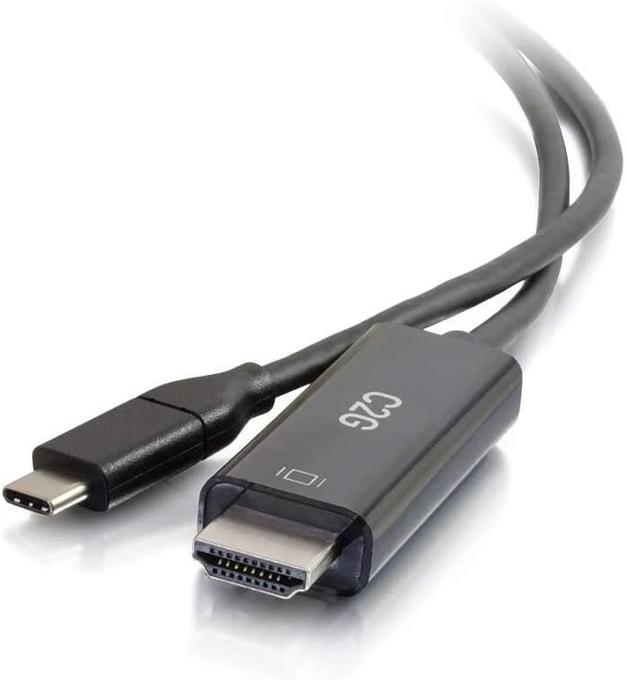 C2g usb c į hdmi, audio ir video adapterio kabelis, usb c kabelis, hdmi kabelis, 4k 60hz, 1 pėda (0.3m), cables to go 26906, juodas