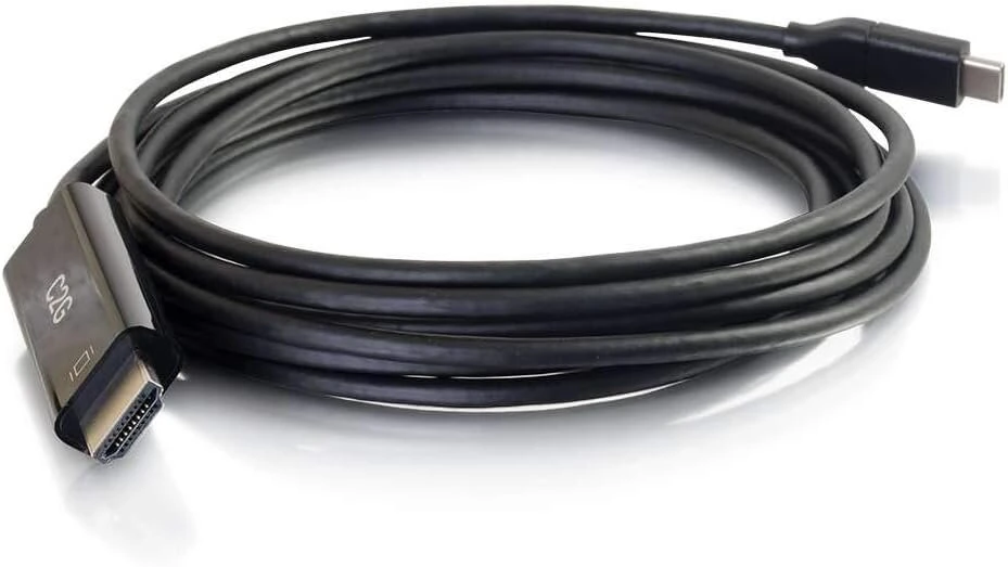 C2g usb c į hdmi, audio ir video adapterio kabelis, usb c kabelis, hdmi kabelis, 4k 60hz, 1 pėda (0.3m), cables to go 26906, juodas