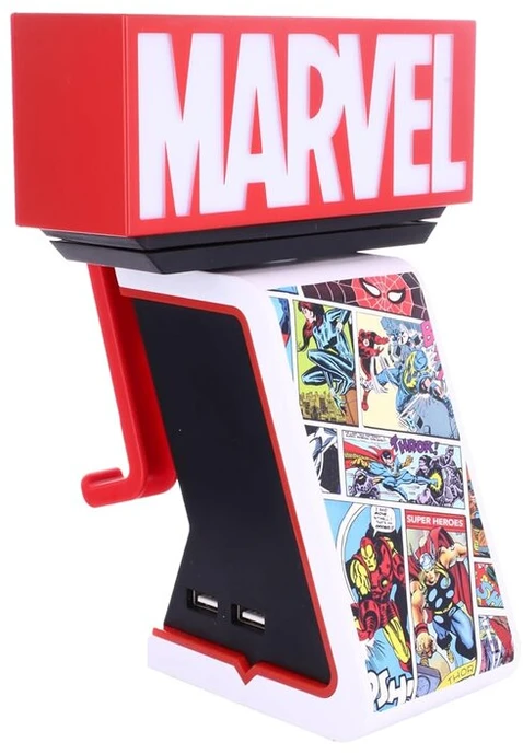Cable Guys Ikon įkrovimo stovas - Marvel Comics žaidimų priedų laikiklis ir telefono laikiklis daugumai valdiklių (XBOX, Play Station, Nintendo Switch) ir telefonams