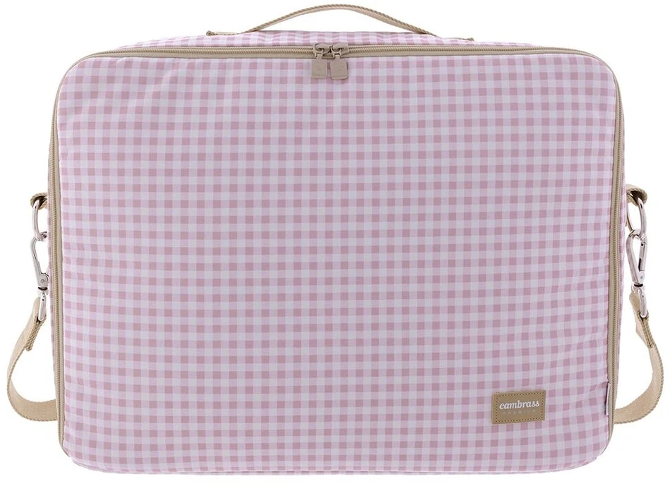 Cambrass - ligoninės krepšys kūdikiui vichy pink