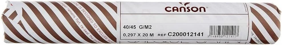 Canson 12141 eskizų popieriaus rulonas 20 x 0,297 m 40 / 45 g skaidrus