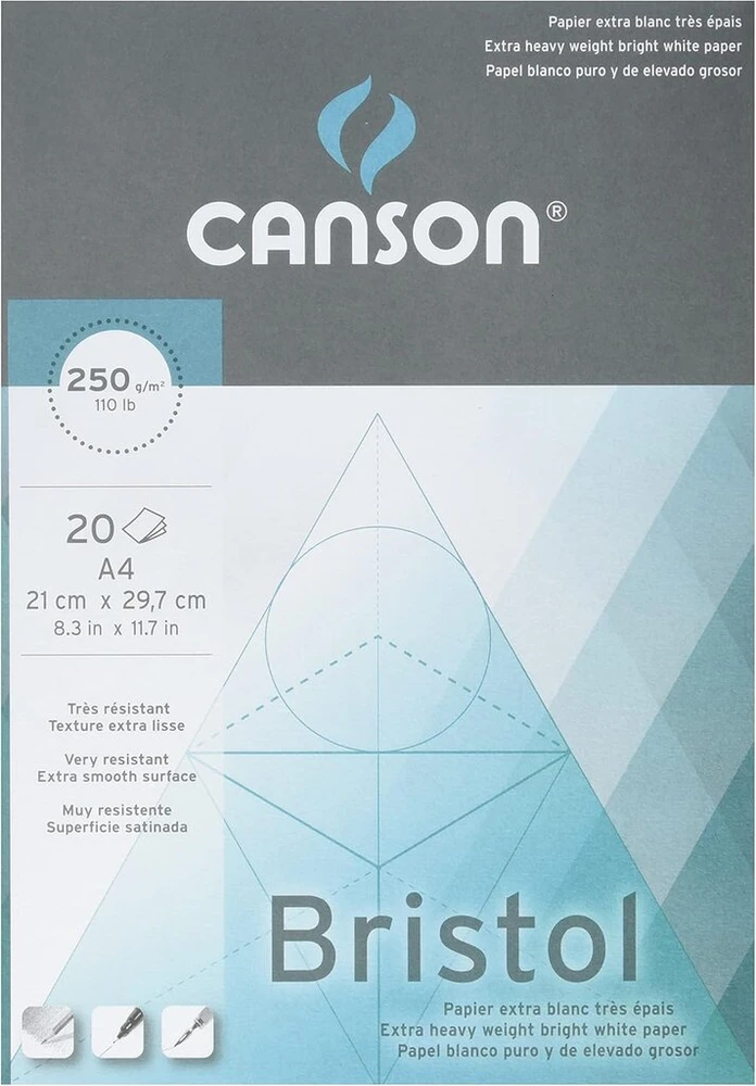 Canson Bristol popierius A4, 250 gsm, 20 lapų