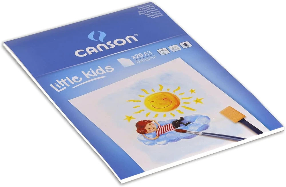 Canson spalvinimo blokas A3, 20 lapų, 200 g/m², baltas