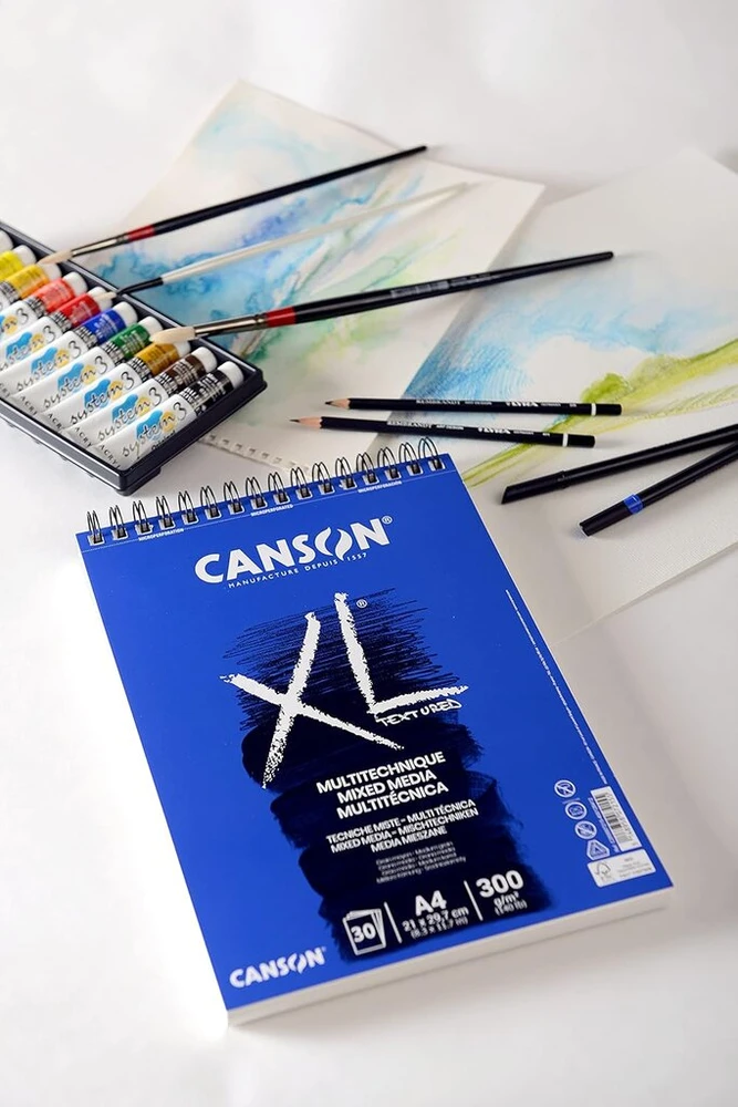 Canson Xl Mix-media blokas, 300g/m², A4 formatas