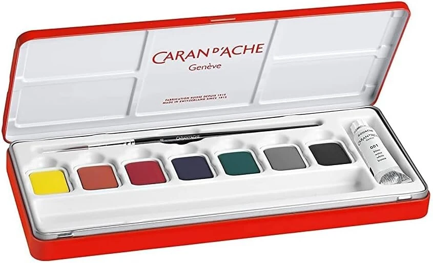 Caran D'ache Caran D'ache Guašo studija, 8 spalvos
