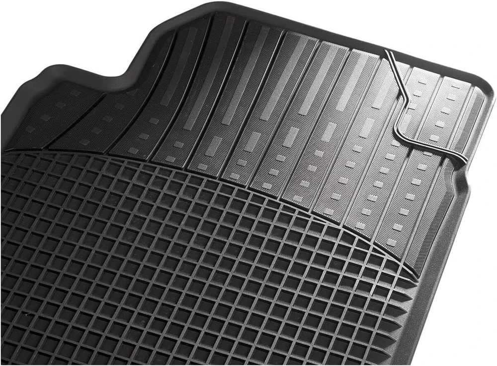 Carfashion universalūs B2 automobilio kilimėlių komplektas juodos spalvos, 4 dalių, be kilimėlio laikiklio, skirtas Peut 106, pagamintas 05/2000 - 06/2005